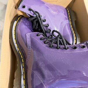 Dr. Martens Shiny Purple Lace-Up Boots